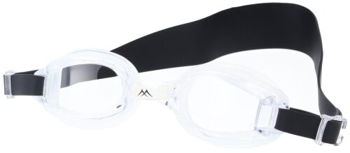 Klassik - Schwimmbrille MG1A von Montana für Kinder, mit regulierbarem Nasensteg in Schwarz