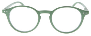 Runde Panto-Fertiglesebrille QUINN in mattem Grün...