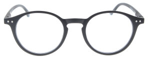 Runde Panto-Fertiglesebrille QUINN in mattem Schwarz mit...