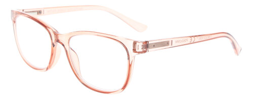 Lachs-Transparente Fertiglesebrille SKYLER aus hochwertigem Kunststoff mit Federscharnier