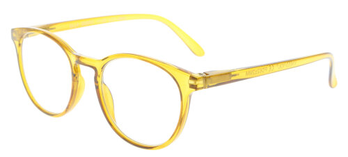 Schicke Kunststoff-Fertiglesebrille ELLA in Olive-Transparent mit robustem Federscharnier