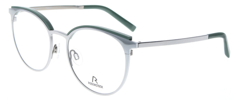 Rodenstock Damen-Brillenfassung R7124 C aus Titan in Grün-Silber, 249,00