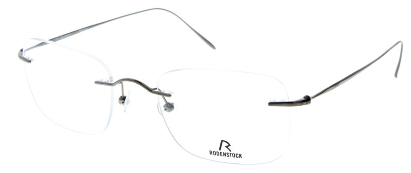 Rodenstock R7084 Rodenstock randlose Unisex-Brillenfassung R7084 B aus Titan in Gunmet ...