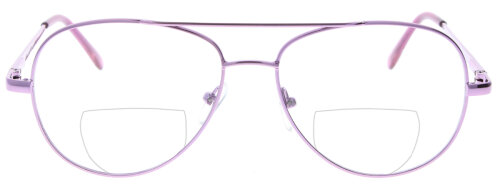 Klassische Zweistärkenbrille / Bifokalbrille PILOT MK2 in Lila mit Piloten - Form, Doppelsteg, Federscharnier und individueller Stärke