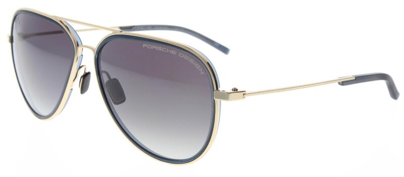 Porsche Design P8691 B Vollrand Herren-Sonnenbrille in Gold-Grau 