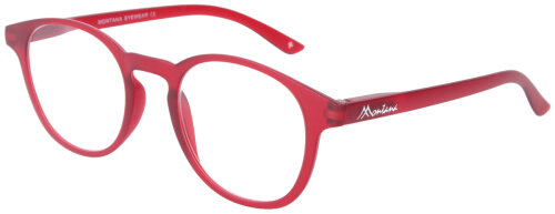 Klassische Lesebrille BLF52 aus Kunststoff mit Blaulichtfilter und Etui in Rot