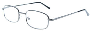 Schicke Metall-Lesebrille HMR58 in Gun mit Federscharnier...