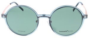 Schöne BRAUNWARTH Brillenfassung 64 - 221608 in Rotgold matt mit polarisierendem Sonnenclip