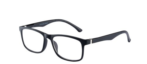 Klassische Fertiglesebrille LIBERTY in Schwarz mit Federscharnier und Einstecketui in vers. Stärken