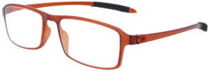 Klassische Kunststoff - Lesebrille KURT in Braun mit Grip...