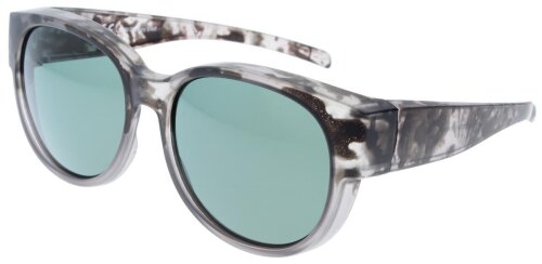 Havanna graue BRAUNWARTH Überbrille aus Kunststoff mit Polarisation und Entspiegelung für Damen