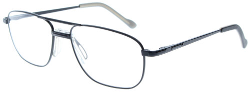 Piloten-Komplettbrille in Schwarz UWE mit Federscharnier, Sattelsteg und individueller Sehstärke