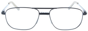 Piloten-Komplettbrille in Schwarz UWE mit Federscharnier, Sattelsteg und individueller Sehstärke