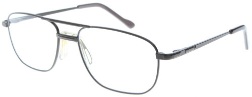 Piloten-Komplettbrille in Braun UWE mit Federscharnier, Sattelsteg und individueller Sehstärke