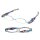 Stylische Lesebrille PODREADER FINE im blauen Blumen - Design mit Faltmechanismus