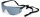 Einscheibenschutzbrille von Honeywell in Grau getönt mit anpassbaren Bügeln und Nasensteg