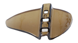 Seitenschutz / Windschutz aus Kunststoff (CA) in Braun für Bügel mit 4 mm