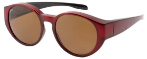 Rote Kunststoff-Überbrille / Sonnenbrille mit 100%...