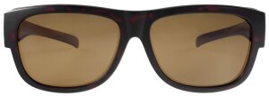 Braune Kunststoff-Überbrille / Sonnenbrille mit 100%...