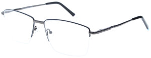 Graue Metall-Komplettbrille LUTZ mit Federscharnier und...