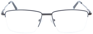 Graue Metall-Komplettbrille LUTZ mit Federscharnier und...
