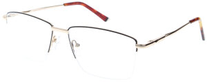 Goldene Metall-Komplettbrille LUTZ mit Federscharnier und...