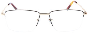 Goldene Metall-Komplettbrille LUTZ mit Federscharnier und individueller Sehstärke