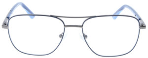 Blau-Graue Flieger-Komplettbrille HARRY mit Federscharnier und individueller Sehstärke