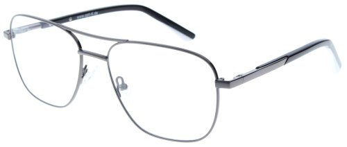 Schwarz-Graue Flieger-Komplettbrille HARRY mit Federscharnier und individueller Sehstärke