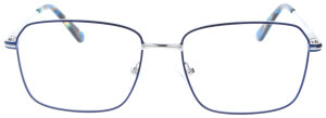 Blau-Silberne Metall-Komplettbrille ANNABELL mit...
