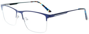 Blaue Metall-Komplettbrille TILL mit Federscharnier und...