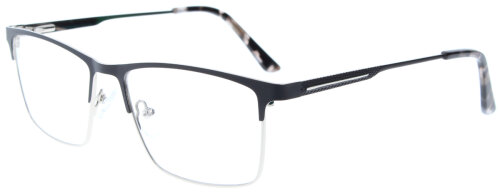 Schwarze Metall-Komplettbrille TILL mit Federscharnier und individueller Sehstärke