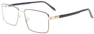 Braune Metall-Komplettbrille SAMMY mit flexiblen...