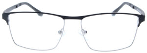 Schwarze Metall-Komplettbrille PIET mit flexiblen...