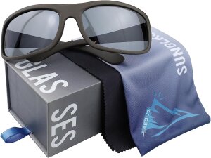 Dunkelgraue Sonnenbrille ACTIVESOL EREBOS Kategorie 4 - extra dunkel