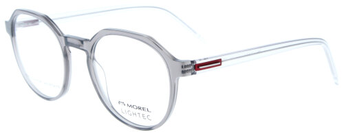 Stilvolle Kunststoff Brillenfassung LIGHTEC 30255L GR02 von Morel in Grau - Transparent