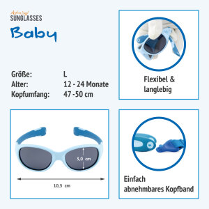 ACTIVE SOL FISH L Baby-Sonnenbrille 6 - 24 Monate mit Polarisation
