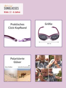 ACTIVE SOL BUTTERFLY Kinder-Sonnenbrille 2 - 6 Jahre mit Polarisation