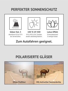 Polarisierende Überbrille / Sonnenbrille ACTIVE SOL EL AVIATOR in Grau und grauer Tönung
