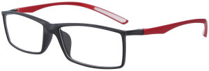 Klassische Brille MALTE in Schwarz - Rot aus robustem...
