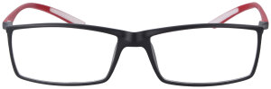 Klassische Brille MALTE in Schwarz - Rot aus robustem...