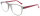 Klare Sicht mit Eleganz: Große PABLO Fertiglesebrille in Grau-Rot mit Federscharnier