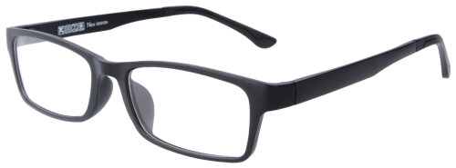 Klassische Komplettbrille TOM in Schwarz Matt aus leichtem TR90-Kunststoff mit individueller Stärke