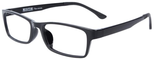 Klassische Komplettbrille TOM in Schwarz Glänzend aus leichtem TR90-Kunststoff mit individueller Stärke