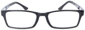 Klassische Komplettbrille TOM in Schwarz Glänzend...
