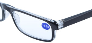 Leichte Komplettbrille HALF-LINE in Schwarz mit Federscharnier und individueller Sehstärke