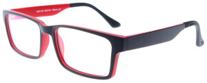 Rot-Schwarze TR90-Komplettbrille LINUS in klassischer...