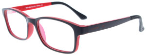 Rot-Schwarze TR90-Komplettbrille LIONEL in zeitlosem...