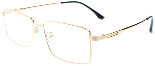 Flexible Titan-Komplettbrille LUDGER in zeitlosem Gold mit individueller Sehstärke