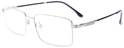 Flexible Titan-Komplettbrille LUDGER in zeitlosem Silber mit individueller Sehstärke